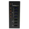 StarTech.com 4-pordiline USB 3.0 jaotur pluss 3 spetsiaalset USB laadimisporti (2 x 1 A ja 1 x 2 A) – seinale kinnitatav metallkorpus