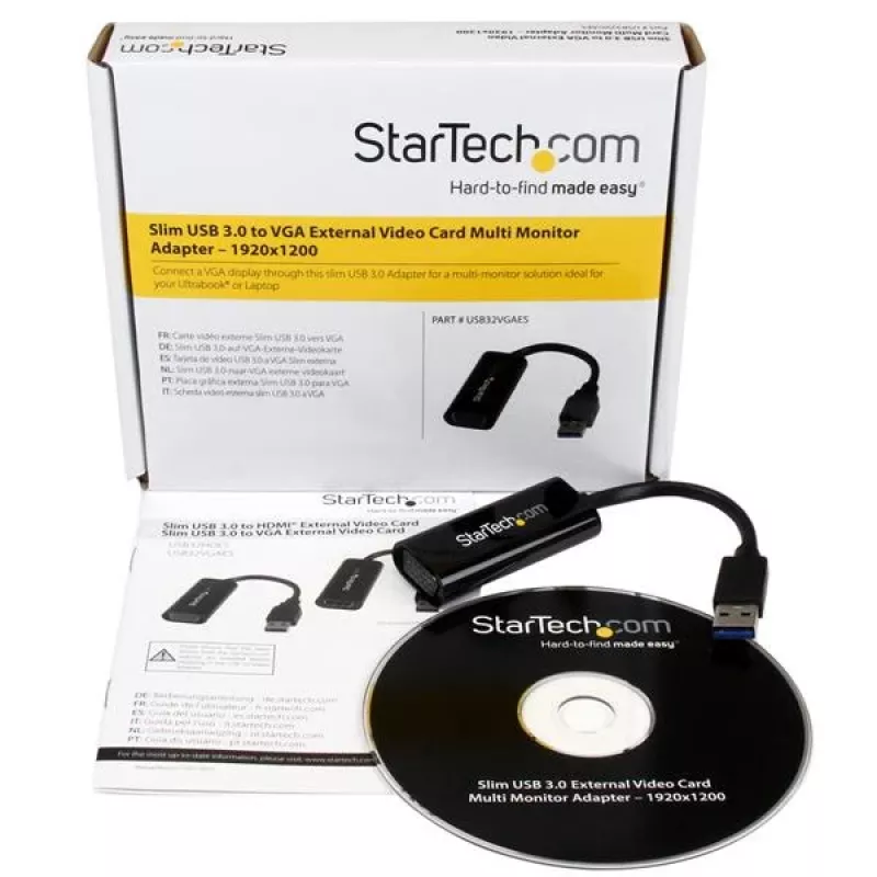 StarTech.com USB 3.0 VGA-adapter, USB-VGA monitorimuundur Windowsile, õhuke (pole macOS/ChromeOS/Linuxi tugi) - TAA