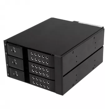 StarTech.com 3 pesaga alumiiniumist sahtlita hot-swap mobiilse raami tagapaneel 3,5-tollistele SAS II/SATA III – 6 Gbps HDD-le