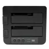 StarTech.com kahe pesaga kõvaketta duplikaator, eraldiseisev USB 3.0 (5 Gbps) / eSATA 2.5/3.5-tolliste SATA III HDD/SSD kloonija/koppija, kõvaketta dokkimisjaam, kõvaketta kloonija