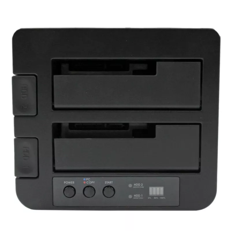 StarTech.com kahe pesaga kõvaketta duplikaator, eraldiseisev USB 3.0 (5 Gbps) / eSATA 2.5/3.5-tolliste SATA III HDD/SSD kloonija/koppija, kõvaketta dokkimisjaam, kõvaketta kloonija