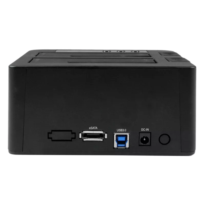 StarTech.com kahe pesaga kõvaketta duplikaator, eraldiseisev USB 3.0 (5 Gbps) / eSATA 2.5/3.5-tolliste SATA III HDD/SSD kloonija/koppija, kõvaketta dokkimisjaam, kõvaketta kloonija
