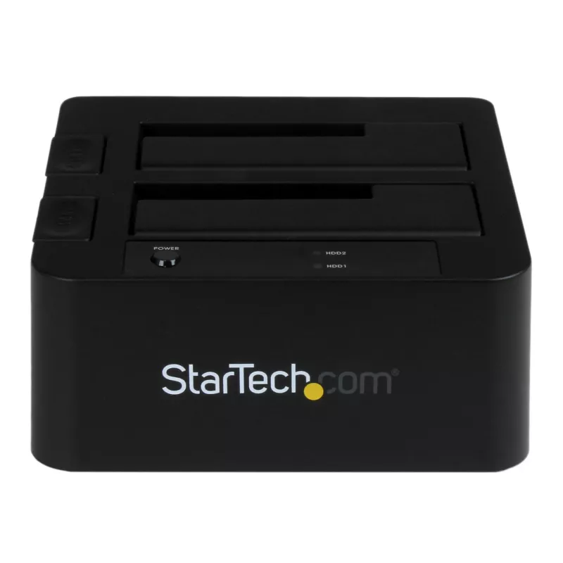 StarTech.com kahe pesaga USB 3.0 / eSATA–SATA kõvakettadokkimisjaam, USB-kõvakettadokk, väline 2,5/3,5-tolline SATA I/II/III SSD/HDD-dokkimisjaam, kõvaketta kiirvahetuspesad, pealtlaaditav