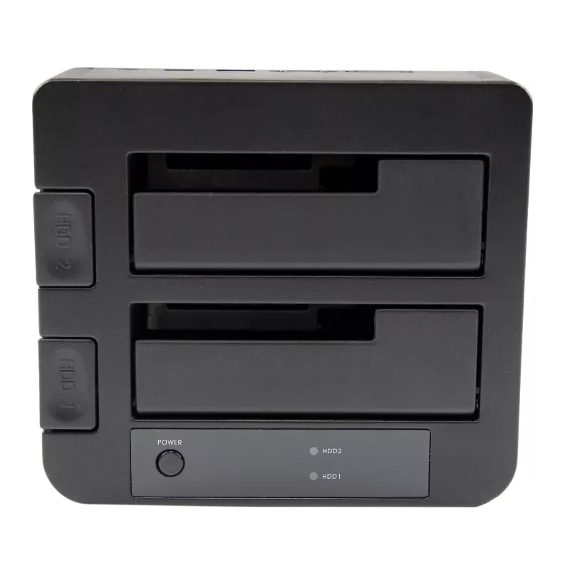StarTech.com kahe pesaga USB 3.0 / eSATA–SATA kõvakettadokkimisjaam, USB-kõvakettadokk, väline 2,5/3,5-tolline SATA I/II/III SSD/HDD-dokkimisjaam, kõvaketta kiirvahetuspesad, pealtlaaditav
