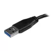 StarTech.com õhuke Micro USB 3.0 kaabel - M/M - 0,5 m (20 tolli), 0,5 m, USB A, Micro-USB B, USB 3.2 Gen 1 (3.1 Gen 1), Isane/Isane, Must