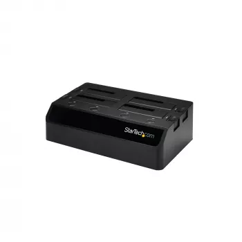 StarTech.com 4-pesaline USB 3.0 to SATA kõvaketta dokkimisjaam, USB kõvaketta dokk, väline 2,5/3,5-tolline SATA III SSD/HDD dokkimisjaam, vahetuspesaga kõvakettapesa, ülaltlaaditav