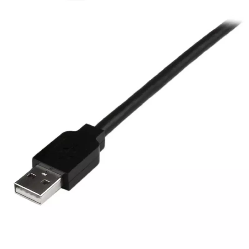 StarTech.com 15m USB 2.0 aktiivne kaabel 4-pordilise jaoturiga, USB 2.0, 480 Mbit/s, must, 15 m, 110-240 V, 5 V
