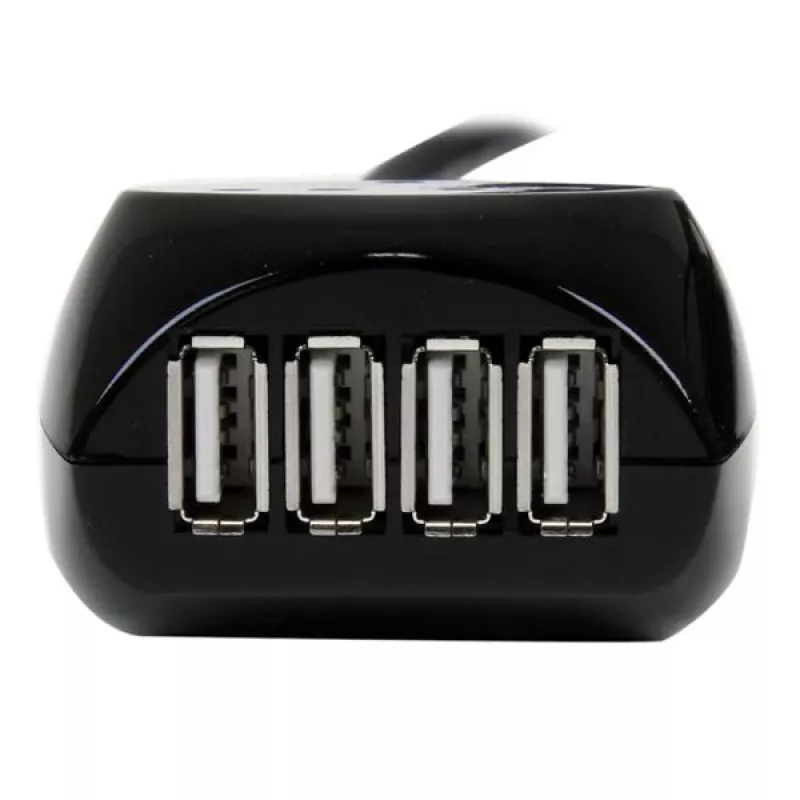 StarTech.com 15m USB 2.0 aktiivne kaabel 4-pordilise jaoturiga, USB 2.0, 480 Mbit/s, must, 15 m, 110-240 V, 5 V