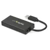 StarTech.com 3-pordiline kaasaskantav USB 3.0 jaotur ja Gigabit Ethernet - alumiiniumist sisseehitatud kaabliga