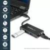 StarTech.com 3-pordiline kaasaskantav USB 3.0 jaotur ja Gigabit Ethernet - alumiiniumist sisseehitatud kaabliga
