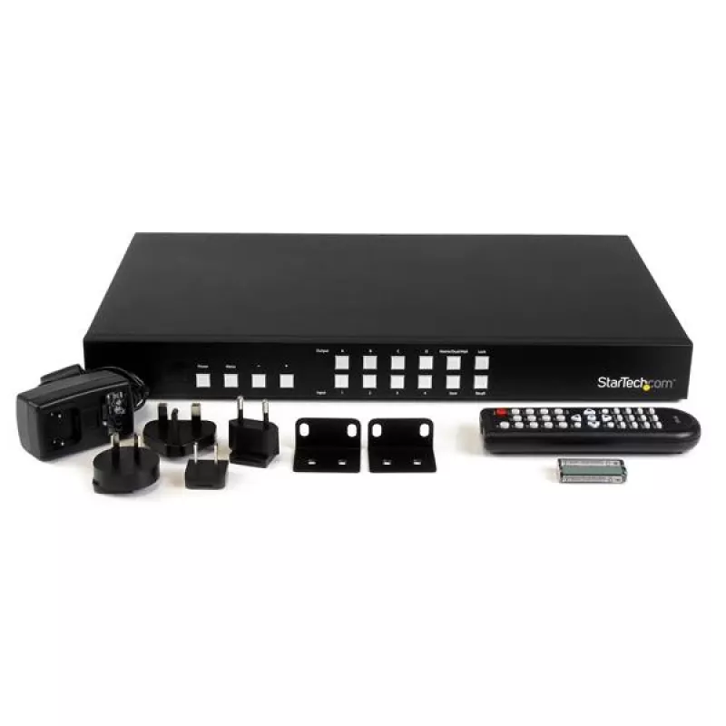 StarTech.com 4x4 HDMI Matrix Switch koos Picture-and-Picture Multiviewer or Video Wall