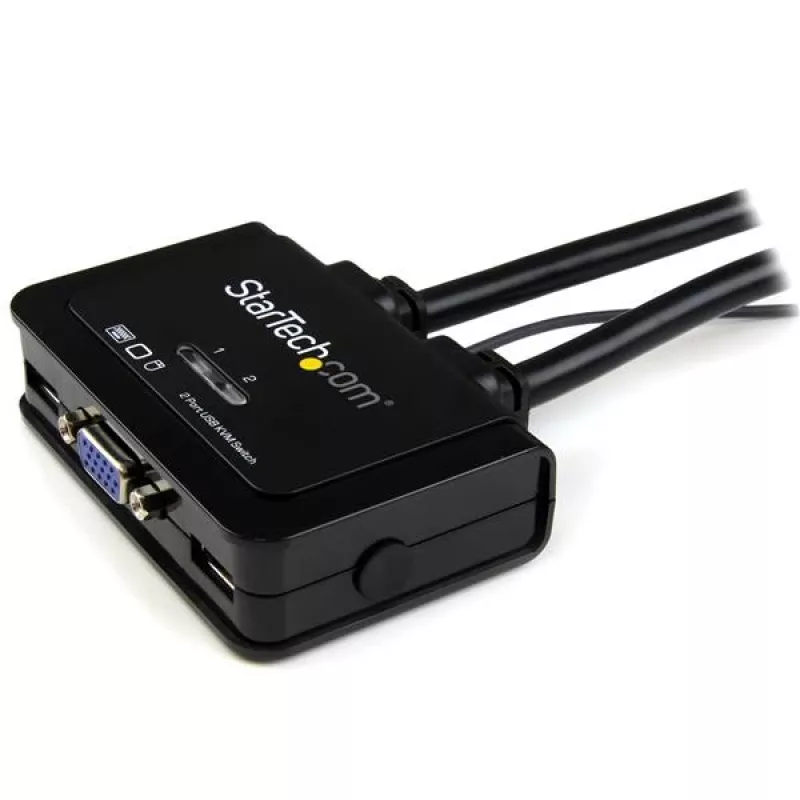 StarTech.com 2-pordiline USB VGA kaabel KVM-lüliti – USB-toitega, kauglülitiga