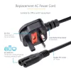 StarTech.com 3-jalane (1 m) UK sülearvuti toitekaabel, BS 1363 kuni C7, 2,5 A 250 V, 18AWG, must, UK sülearvuti asendusjuhe, printeri toitekaabel, vahelduvvoolu sülearvuti laadimisjuhe, sülearvuti toiteploki juhe
