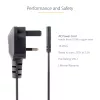 StarTech.com 3-jalane (1 m) UK sülearvuti toitekaabel, BS 1363 kuni C7, 2,5 A 250 V, 18AWG, must, UK sülearvuti asendusjuhe, printeri toitekaabel, vahelduvvoolu sülearvuti laadimisjuhe, sülearvuti toiteploki juhe