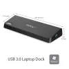 StarTech.com USB 3.0 dokkimisjaam kahe monitoriga, HDMI ja 4K DisplayPort - USB 3.0 kuni 4x USB-A, Ethernet, HDMI ja DP - USB Type A universaalne sülearvuti dokkimisjaam Macile ja Windowsile