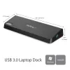 StarTech.com USB 3.0 dokkimisjaam kahe monitoriga, HDMI ja 4K DisplayPort - USB 3.0 kuni 4x USB-A, Ethernet, HDMI ja DP - USB Type A universaalne sülearvuti dokkimisjaam Macile ja Windowsile