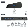 StarTech.com USB 3.0 dokkimisjaam kahe monitoriga, HDMI ja 4K DisplayPort - USB 3.0 kuni 4x USB-A, Ethernet, HDMI ja DP - USB Type A universaalne sülearvuti dokkimisjaam Macile ja Windowsile