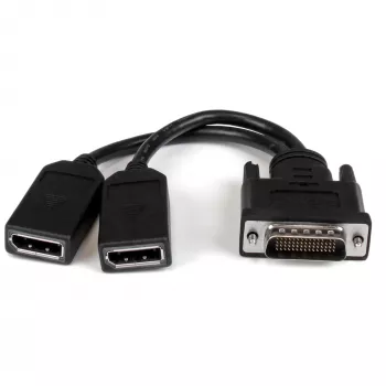 StarTech.com 8-tolline (20 cm) DMS-59 kahele DisplayPortile adapterkaabel – 4K x 2K video – LFH DMS 59 pin (M) 2x DisplayPort 1.2 (F) jaotur Y-kaabel – LFH graafikakaart kahele DP kuvarile