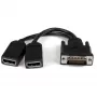 StarTech.com 8-tolline (20 cm) DMS-59 kahele DisplayPortile adapterkaabel – 4K x 2K video – LFH DMS 59 pin (M) 2x DisplayPort 1.2 (F) jaotur Y-kaabel – LFH graafikakaart kahele DP kuvarile