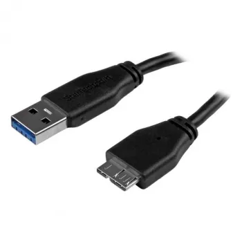 StarTech.com õhuke Micro USB 3.0 kaabel - M/M - 3 m (10 jala), 3 m, USB A, Micro-USB B, USB 3.2 Gen 1 (3.1 Gen 1), Isane/Isane, Must