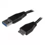 StarTech.com õhuke Micro USB 3.0 kaabel - M/M - 3 m (10 jala), 3 m, USB A, Micro-USB B, USB 3.2 Gen 1 (3.1 Gen 1), Isane/Isane, Must