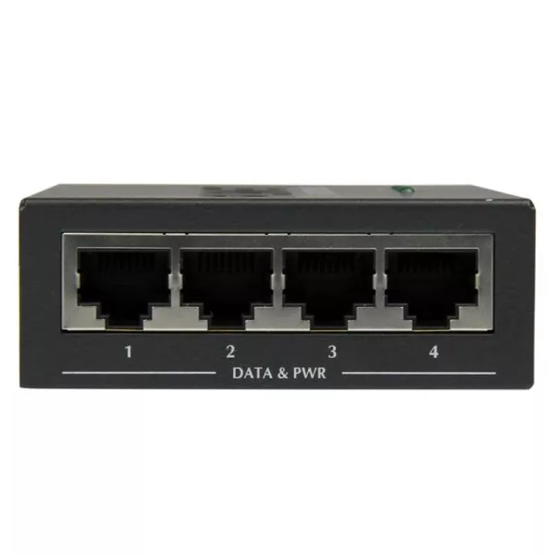 StarTech.com 4-Port Gigabit Midspan - PoE+ injektor - 802.3at/af