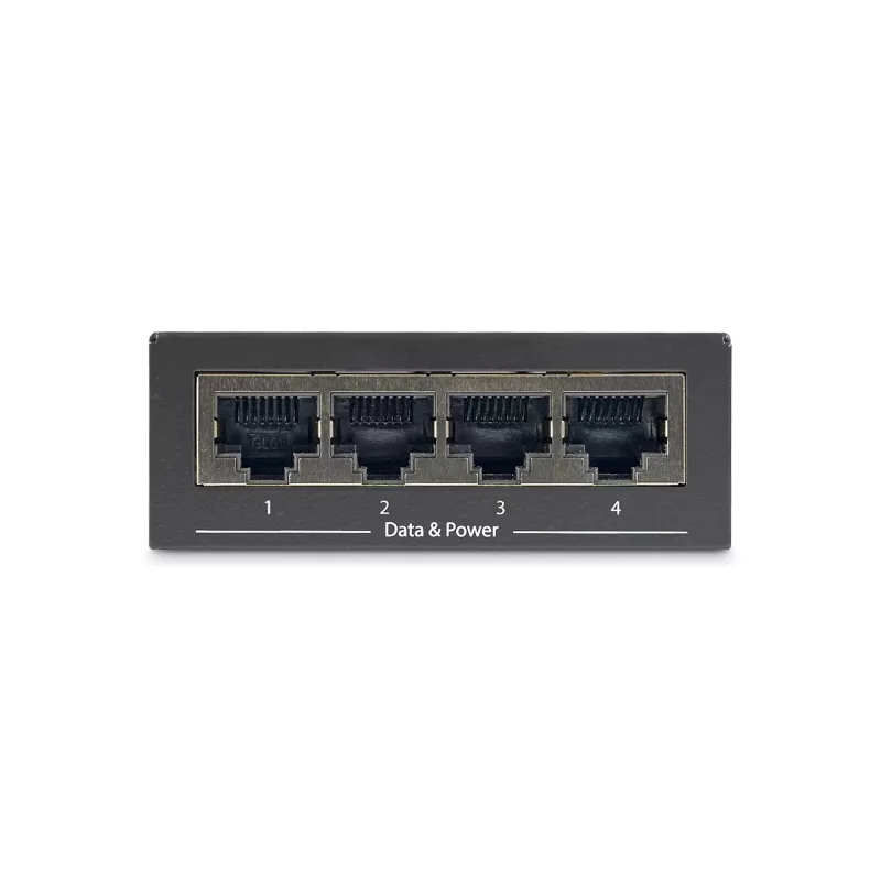 StarTech.com 4-Port Gigabit Midspan - PoE+ injektor - 802.3at/af
