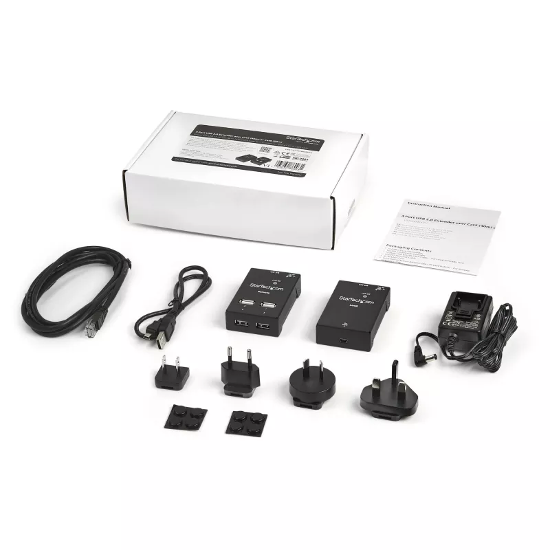 StarTech.com 4-pordiline USB 2.0 pikendaja üle Cat5 või Cat6 – 130 jalga (40 m)