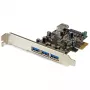 StarTech.com 4-pordiline PCI Express USB 3.0 kaart, PCIe, USB 3.2 Gen 1 (3.1 Gen 1), täiskõrgus / madalprofiil, PCI 2.0, must, roostevaba teras, 3 m