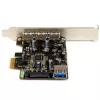 StarTech.com 4-pordiline PCI Express USB 3.0 kaart, PCIe, USB 3.2 Gen 1 (3.1 Gen 1), täiskõrgus / madalprofiil, PCI 2.0, must, roostevaba teras, 3 m