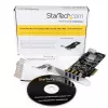StarTech.com 4-pordiline PCI Express USB 3.0 kaart, PCIe, USB 3.2 Gen 1 (3.1 Gen 1), täiskõrgus / madalprofiil, PCI 2.0, must, roostevaba teras, 3 m