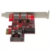 StarTech.com 4-pordiline PCI Express USB 3.0 kaart – 2 välist ja 2 sisemist – SATA toide – UASP tugi – 2x sisemist (IDC) emaplaadistiilis päist