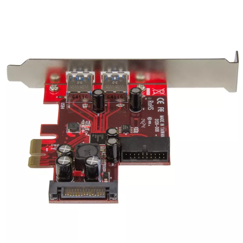 StarTech.com 4-pordiline PCI Express USB 3.0 kaart – 2 välist ja 2 sisemist – SATA toide – UASP tugi – 2x sisemist (IDC) emaplaadistiilis päist