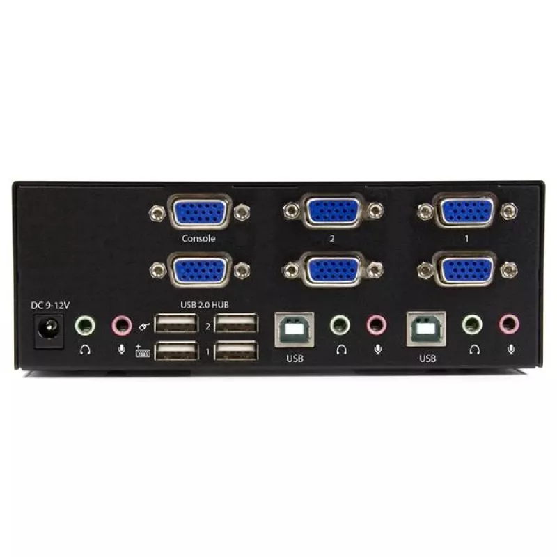 StarTech.com 2-pordine KVM-lüliti kahe VGA-ga - USB 2.0, 1920 x 1200 pikslit, Full HD, 18 W, Must