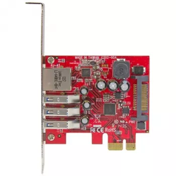 StarTech.com 3-pordiline PCI Express USB 3.0 kaart + Gigabit Ethernet