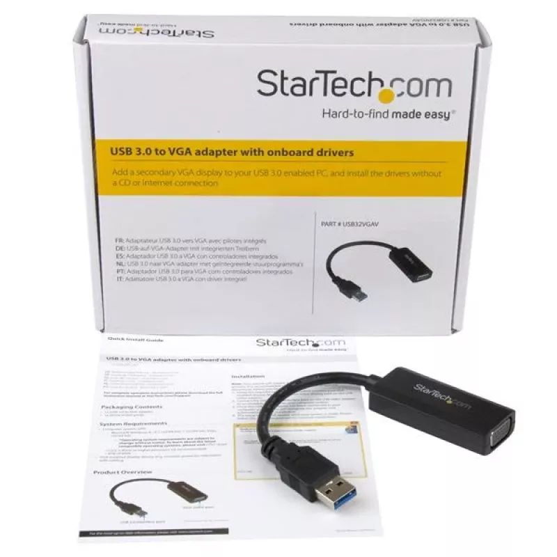 StarTech.com USB 3.0 VGA-adapter – parda draiveripaigaldusega – 1920x1200