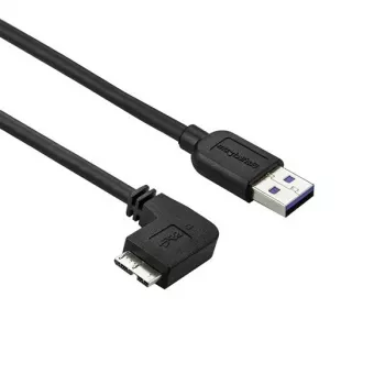 StarTech.com õhuke Micro-USB 3.0 kaabel - M/M - vasakpoolse nurga all Micro USB - 2m