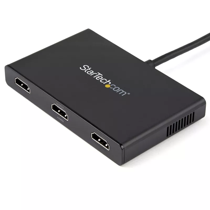 StarTech.com 3-pordiline mitme monitori adapter – Mini DisplayPort–HDMI MST-jaotur – kolmekordne 1080p või kahekordne 4K 30 Hz – videolõhestaja laiendatud töölauarežiimile ainult Windowsis – mDP 1.2 3x HDMI-le