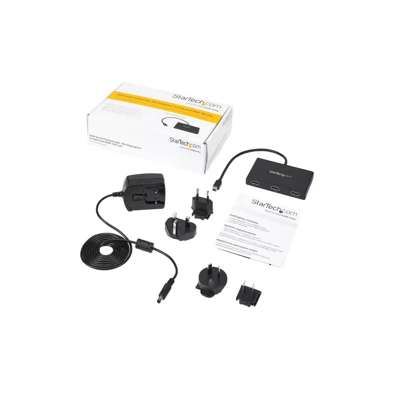 StarTech.com 3-pordiline mitme monitori adapter – Mini DisplayPort–HDMI MST-jaotur – kolmekordne 1080p või kahekordne 4K 30 Hz – videolõhestaja laiendatud töölauarežiimile ainult Windowsis – mDP 1.2 3x HDMI-le
