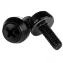 StarTech.com M5 x 12mm - Kinnituskruvid - 50 tk pakend, Must, Kruvi, Teras, Plekk, Üldotstarbeline, M5, Kuplipea
