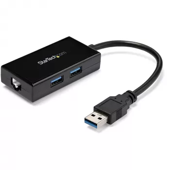 StarTech.com USB–Etherneti adapter, USB 3.0 – 10/100/1000 Gigabit Ethernet LAN-muundur sülearvutitele, 11,8 tolli / 30 cm ühendatud kaabel, USB–RJ45 adapter, võrguadapter, USB-võrguadapter