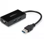 StarTech.com USB–Etherneti adapter, USB 3.0 – 10/100/1000 Gigabit Ethernet LAN-muundur sülearvutitele, 11,8 tolli / 30 cm ühendatud kaabel, USB–RJ45 adapter, võrguadapter, USB-võrguadapter