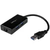 StarTech.com USB–Etherneti adapter, USB 3.0 – 10/100/1000 Gigabit Ethernet LAN-muundur sülearvutitele, 11,8 tolli / 30 cm ühendatud kaabel, USB–RJ45 adapter, võrguadapter, USB-võrguadapter