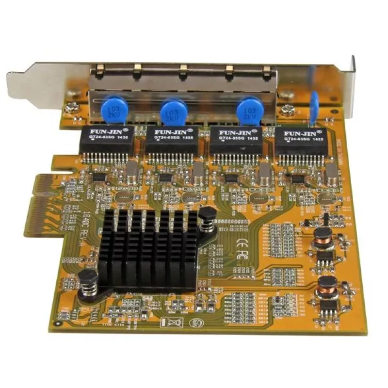 StarTech.com 4-pordiline PCIe Gigabit võrguadapteri kaart, sisemine, juhtmega, PCI Express, Ethernet, 2000 Mbit/s