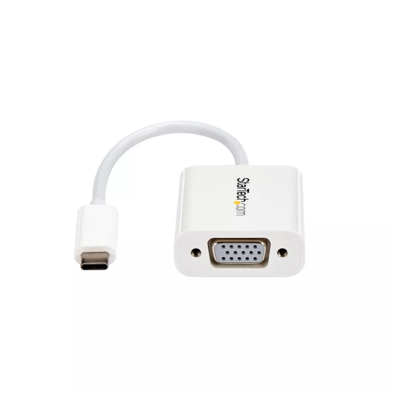 StarTech.com USB-C–VGA-adapter – valge, 3.2 Gen 1 (3.1 Gen 1), USB USB-C, VGA (D-Sub) väljund, 1920 × 1200 pikslit