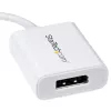 StarTech.com USB-C–DisplayPort-adapter – 4K 60 Hz/8K 30 Hz – USB USB-C–DP 1.4 HBR2 adapteri dongel – kompaktne USB-C (DP Alt Mode) monitori videomuundur – Thunderbolt 3 ühilduv – valge