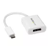 StarTech.com USB-C–DisplayPort-adapter – 4K 60 Hz/8K 30 Hz – USB USB-C–DP 1.4 HBR2 adapteri dongel – kompaktne USB-C (DP Alt Mode) monitori videomuundur – Thunderbolt 3 ühilduv – valge