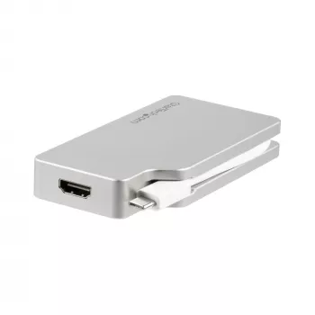 StarTech.com USB-C mitme pordiga videoadapter HDMI, VGA, Mini DisplayPorti või DVI-ga – USB USB-C monitoriadapter HDMI 1.4-le või mDP 1.2-le (4K) – VGA või DVI (1080p) – hõbedane alumiinium