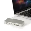StarTech.com USB-C mitme pordiga videoadapter HDMI, VGA, Mini DisplayPorti või DVI-ga – USB USB-C monitoriadapter HDMI 1.4-le või mDP 1.2-le (4K) – VGA või DVI (1080p) – hõbedane alumiinium