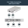 StarTech.com USB-C mitme pordiga videoadapter HDMI, VGA, Mini DisplayPorti või DVI-ga – USB USB-C monitoriadapter HDMI 1.4-le või mDP 1.2-le (4K) – VGA või DVI (1080p) – hõbedane alumiinium